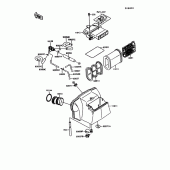 Схема вузла: Повітряний фільтр для Kawasaki ZX600 GPX600R