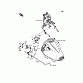 Схема вузла: Система випаровування палива для Kawasaki KLE250 Versys-X 250 ABS