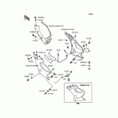 Схема узла: Нижний обтекатель (EX250-H7/H8/H9) для Kawasaki EX250 ZZR250