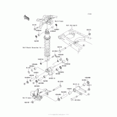 Схема вузла: Задня підвіска для Kawasaki KLX140 KLX140