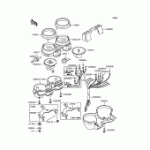 Схема вузла: Панель приладів для Kawasaki ZR400 Zephyr X
