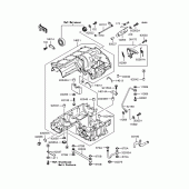 Схема узла: Картер двигателя для Kawasaki ZX1100 GPZ1100