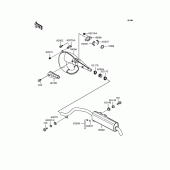 Схема вузла: Вихлопна система для Kawasaki KMX80 KSR-II