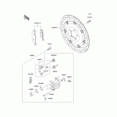 Схема узла: Передний тормоз для Kawasaki EJ800 W800