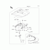 Схема узла: Заглушка сиденья (Опция) для Kawasaki ZX1000 Z1000SX