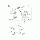 Схема вузла: Передній гальмівний циліндр Kawasaki ZR1000 Z1000