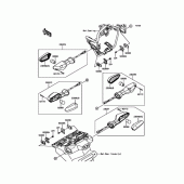 Схема узла: Сигнал поворота для Kawasaki ZR1200 ZRX1200 DAEG