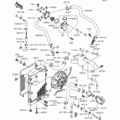 Схема вузла: Радіатор (1/2) для Kawasaki VN1500 VN1500 Classic Tourer
