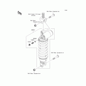 Схема вузла: Задній амортизатор для Kawasaki ZX600 Ninja ZX-6R