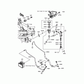 Схема вузла: Задній гальмівний циліндр для Kawasaki BR250 Z250SL ABS