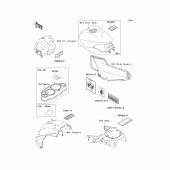 Схема вузла: Інформаційні наклейки для Kawasaki ZG1000 Concours