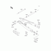 Схема вузла: Задній важіль (маятник) для Kawasaki EX500 GPZ500S