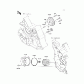 Схема узла: Масляный насос & Масляный фильтр для Kawasaki KLX110 KLX110L