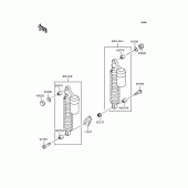 Схема вузла: Підвіска/задній амортизатор для Kawasaki ZR400 ZRX-II