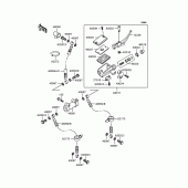 Схема вузла: Передній гальмівний циліндр для Kawasaki ZR400 Xanthus
