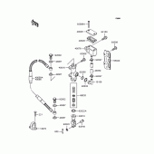 Схема вузла: Задній гальмівний циліндр для Kawasaki KLX250 D-Tracker