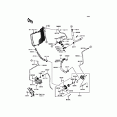 Схема узла: Water Pipe для Kawasaki ZX1400 ZZR1400 ABS