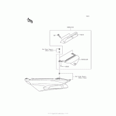 Схема узла: Аксессуары (Tail Grip) для Kawasaki ZX1400 Ninja ZX-14R ABS
