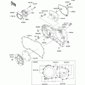 Схема вузла: Right engine cover(s) для Kawasaki VN1600 VN1600 Mean Streak