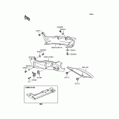 Схема вузла: Задні бічні обтічники & Захист ланцюга для Kawasaki ZX400 ZZR400