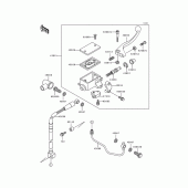 Схема узла: Передний тормозной цилиндр для Kawasaki KLX650 KLX650 Motard