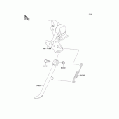 Схема узла: Подставка (s) для Kawasaki KL110 KSR