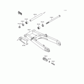 Схема вузла: Задній важіль (Маятник) для Kawasaki EX250 Ninja 250