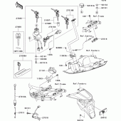 Схема узла: Замок зажигания для Kawasaki ZR750 Z750S