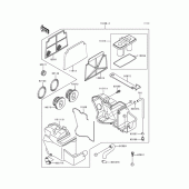 Схема узла: Воздушный фильтр для Kawasaki EX250 Ninja 250