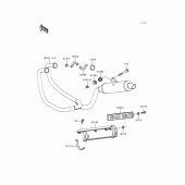 Схема вузла: Вихлопна система для Kawasaki KLE500