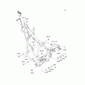 Схема узла: Крепление двигателя для Kawasaki KX65