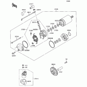 Схема вузла: Starter motor для Kawasaki ZX1100 Ninja ZX-11