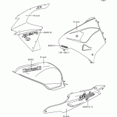 Схема вузла: Decals(black)(zx900-d1) для Kawasaki ZX900 Ninja ZX-9R