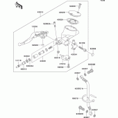Схема вузла: Clutch master cylinder для Kawasaki VN1500 VN1500 Classic Tourer Fi