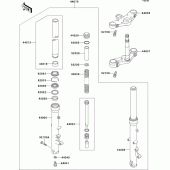 Схема вузла: Вилка передньої осі для Kawasaki ZR1100 Zephyr 1100RS