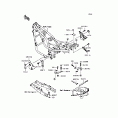 Схема вузла: Кріплення двигуна для Kawasaki ZR750 ZR-7S