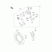 Схема узла: Задний тормоз (a15-a17) для Kawasaki KL650 KLR650