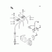 Схема вузла: Котушка запалювання для Kawasaki ZR250 Balius