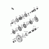 Схема узла: Трансмиссия для Kawasaki VN900 Vulcan 900 Custom