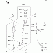 Схема узла: Задний тормозной цилиндр для Kawasaki ZR750 Zephyr