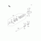 Схема узла: Переключение/вилка переключения для Kawasaki VN1600 Vulcan 1600 Classic