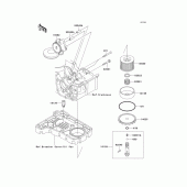 Схема узла: Масляный насос & Масляный фильтр для Kawasaki ZR750 ZR-7S