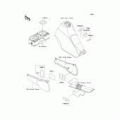 Схема вузла: Інформаційні наклейки для Kawasaki KL250 KLR250