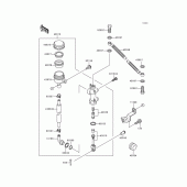 Схема вузла: Задній гальмівний циліндр для Kawasaki EX500 GPZ500S