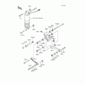 Схема вузла: Задня підвіска для Kawasaki ZX600 GPX600R
