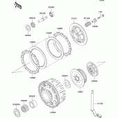 Схема вузла: Зчеплення для Kawasaki ZX400 ZXR400
