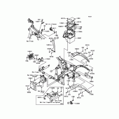 Схема узла: Крепление двигателя для Kawasaki VN900 Vulcan 900 Custom