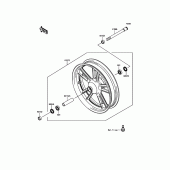 Схема узла: Переднее колесо для Kawasaki EN650 Vulcan S