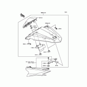 Схема вузла: Заглушка сидіння (Опція) для Kawasaki ER300 Z300 ABS