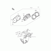 Схема узла: Приборная панель для Kawasaki ZR1200 ZRX1200 DAEG